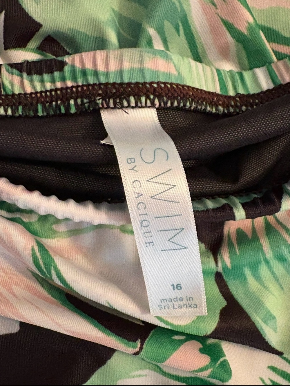 Swim By Cacique Aruba Palm Swim Skirt Lined Size 16 Beachy Pool Plus Size - Picture 3 of 6